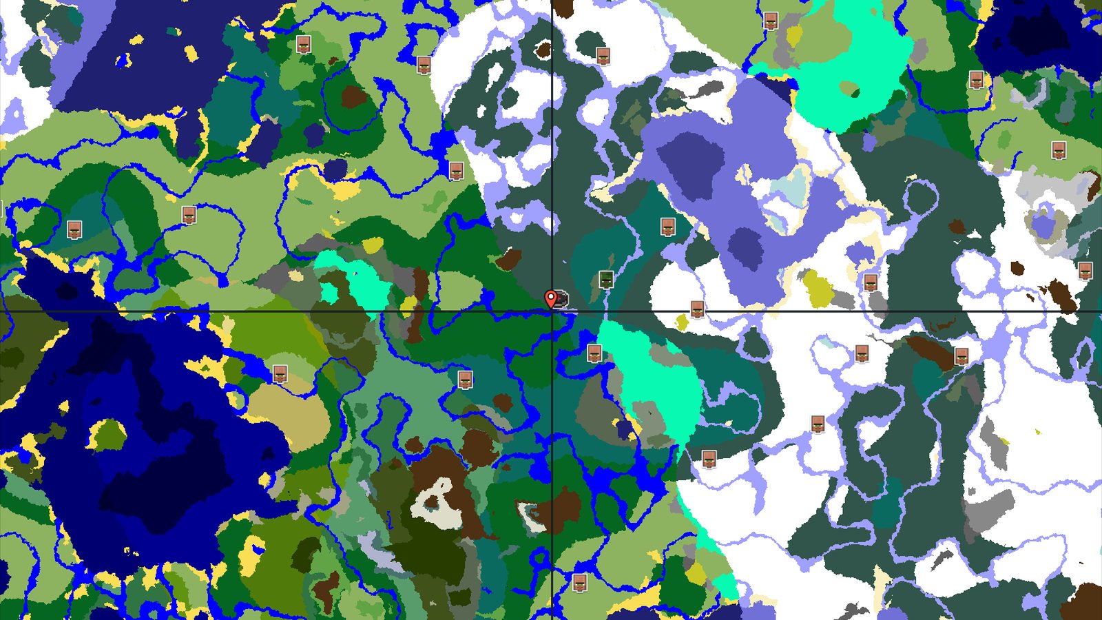Windswept Taiga with an Abandoned Village — Minecraft seed preview