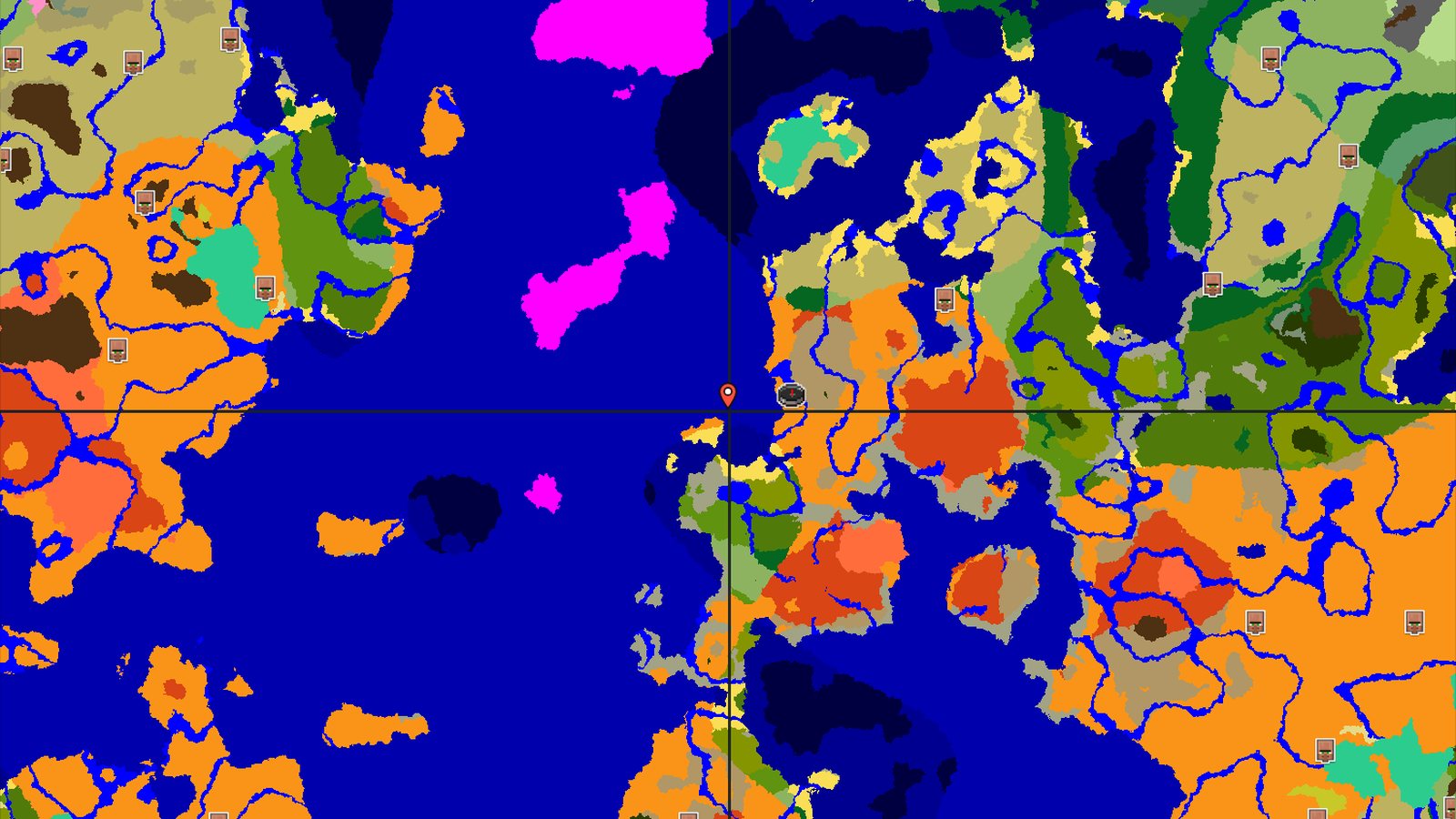 Desert Spawn with Nearby Badlands and Mushroom Fields — Minecraft seed preview