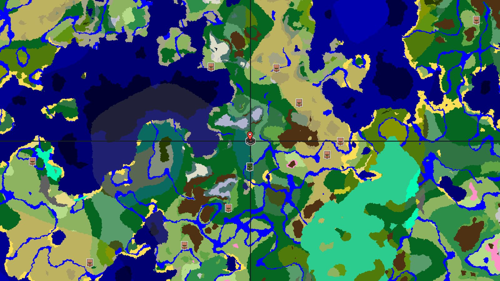Taiga Village with Nearby Frozen Peaks — Minecraft seed preview