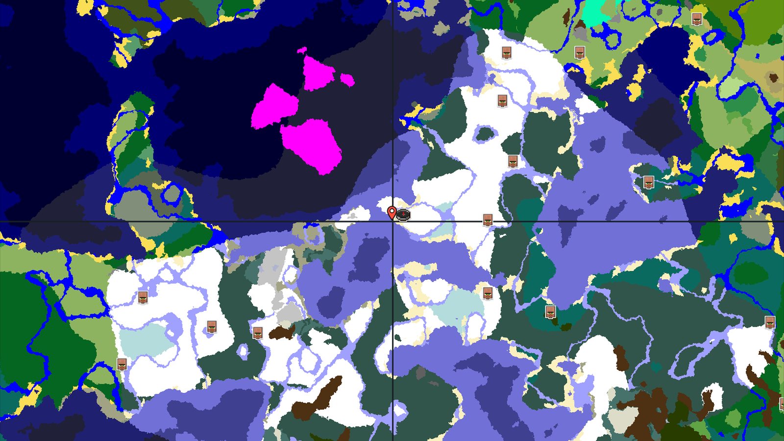 A Frozen Spawn with a Nearby Mushroom Fields Island — Minecraft seed preview