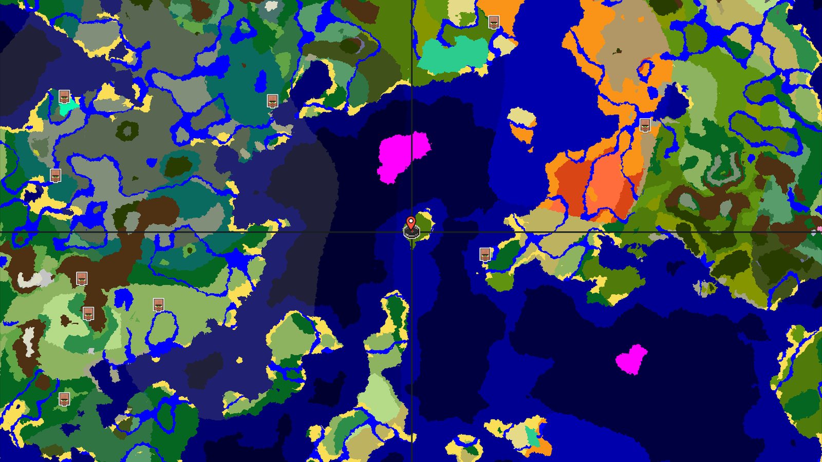Jungle Island Spawn with a Nearby Temple and Mushroom Fields — Minecraft seed preview