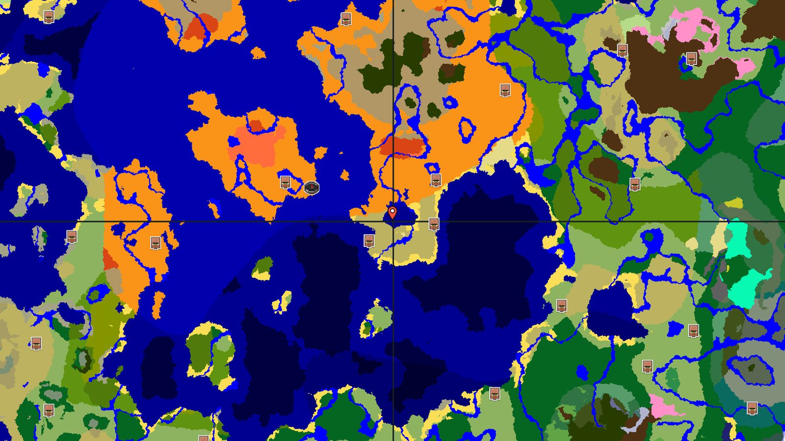 Eroded Badlands Island with a Desert Pyramid — Minecraft seed preview