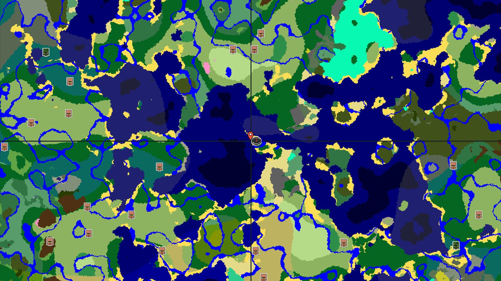 Forest Spawn with Nearby Ocean Monument — Minecraft seed preview