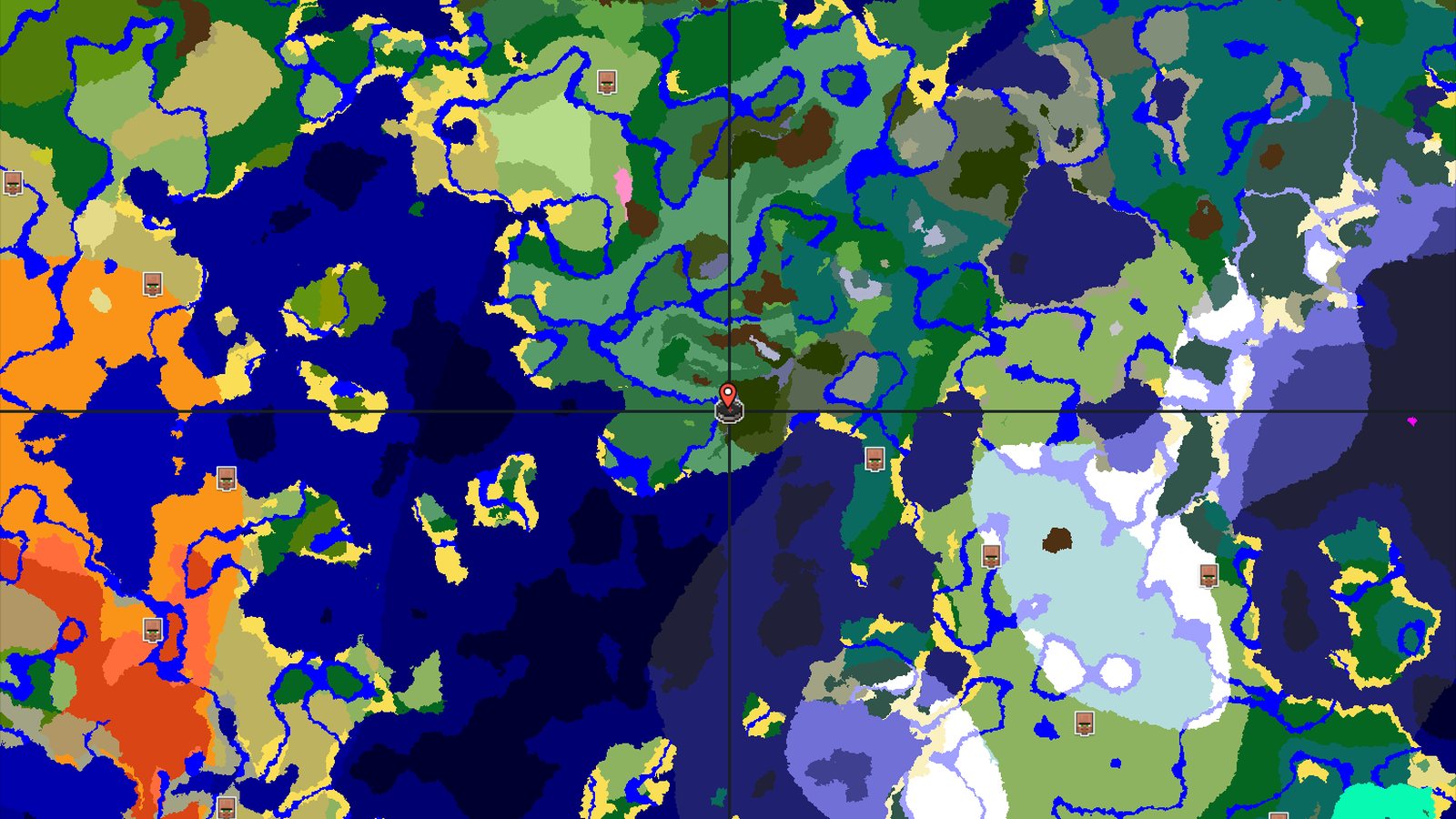 Dark Forest with Frozen Peaks and Grove Nearby — Minecraft seed preview