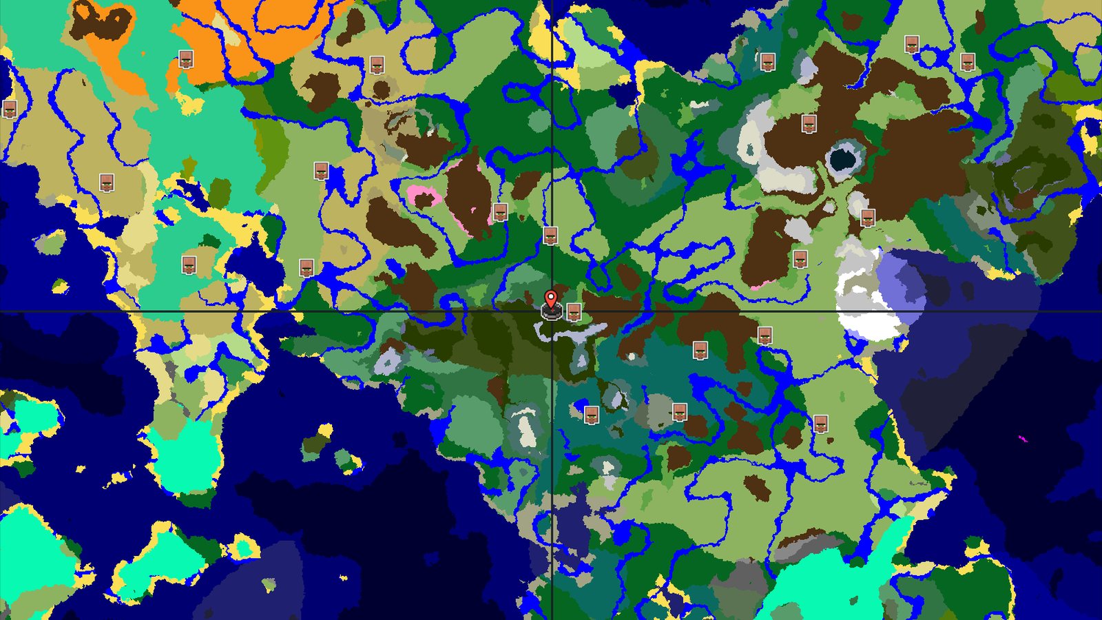 A Mountainous Start with Nearby Villages and Mansions — Minecraft seed preview