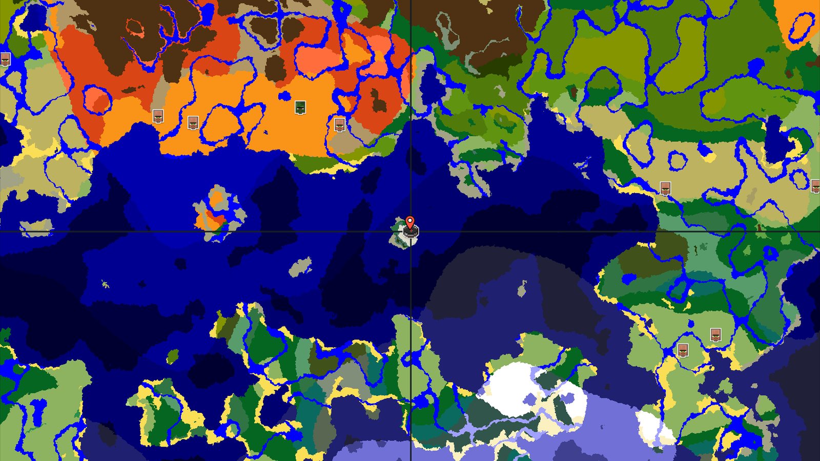 Isolated Jagged Peaks Island Start with Nearby Loot — Minecraft seed preview