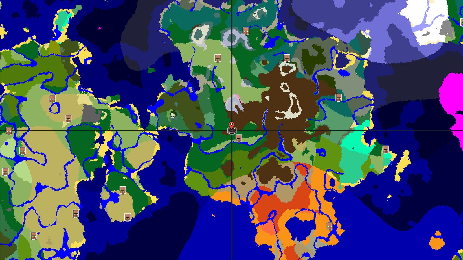 A Mountainous Start with Nearby Structures — Minecraft seed preview