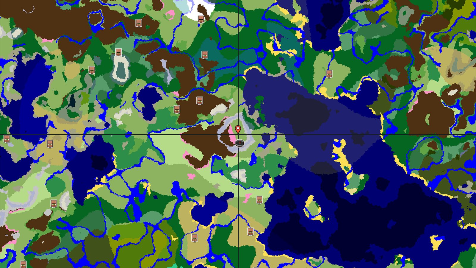 A Mountainous Start with Nearby Structures — Minecraft seed preview