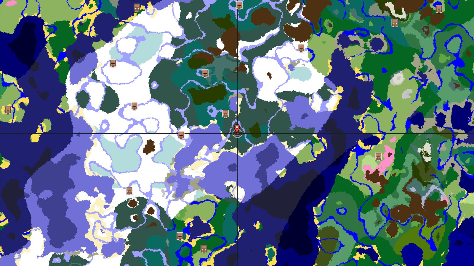 Village with Blacksmith Near Snowy Taiga Spawn — Minecraft seed preview