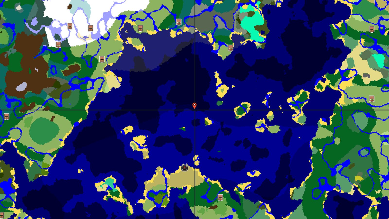 Savanna Spawn with a Close Mineshaft and Deep Oceans — Minecraft seed preview