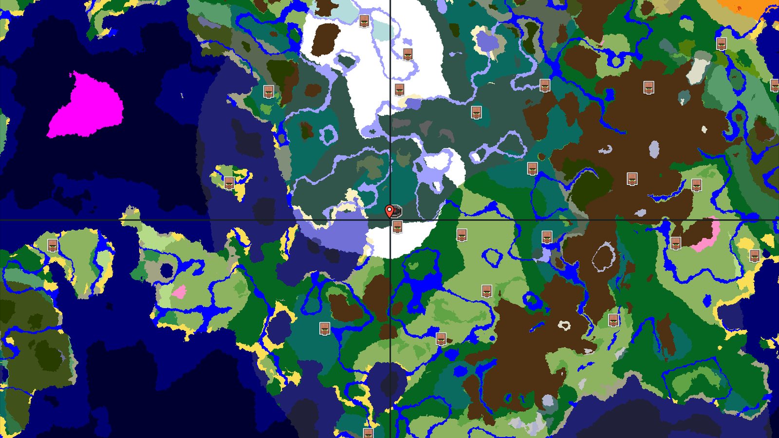 A Cold Start With Close Structures and Distant Adventures — Minecraft seed preview