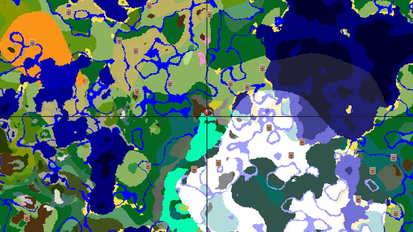 Windswept Hills and Ice Spikes — Minecraft seed preview