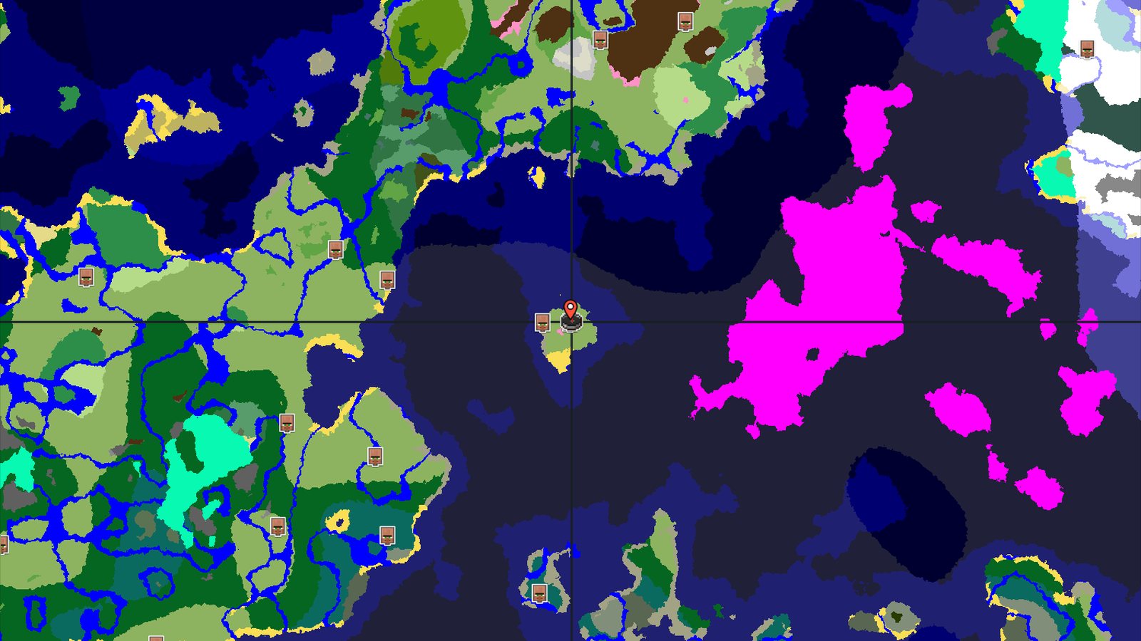 Island Life with a Village and Cherry Grove — Minecraft seed preview