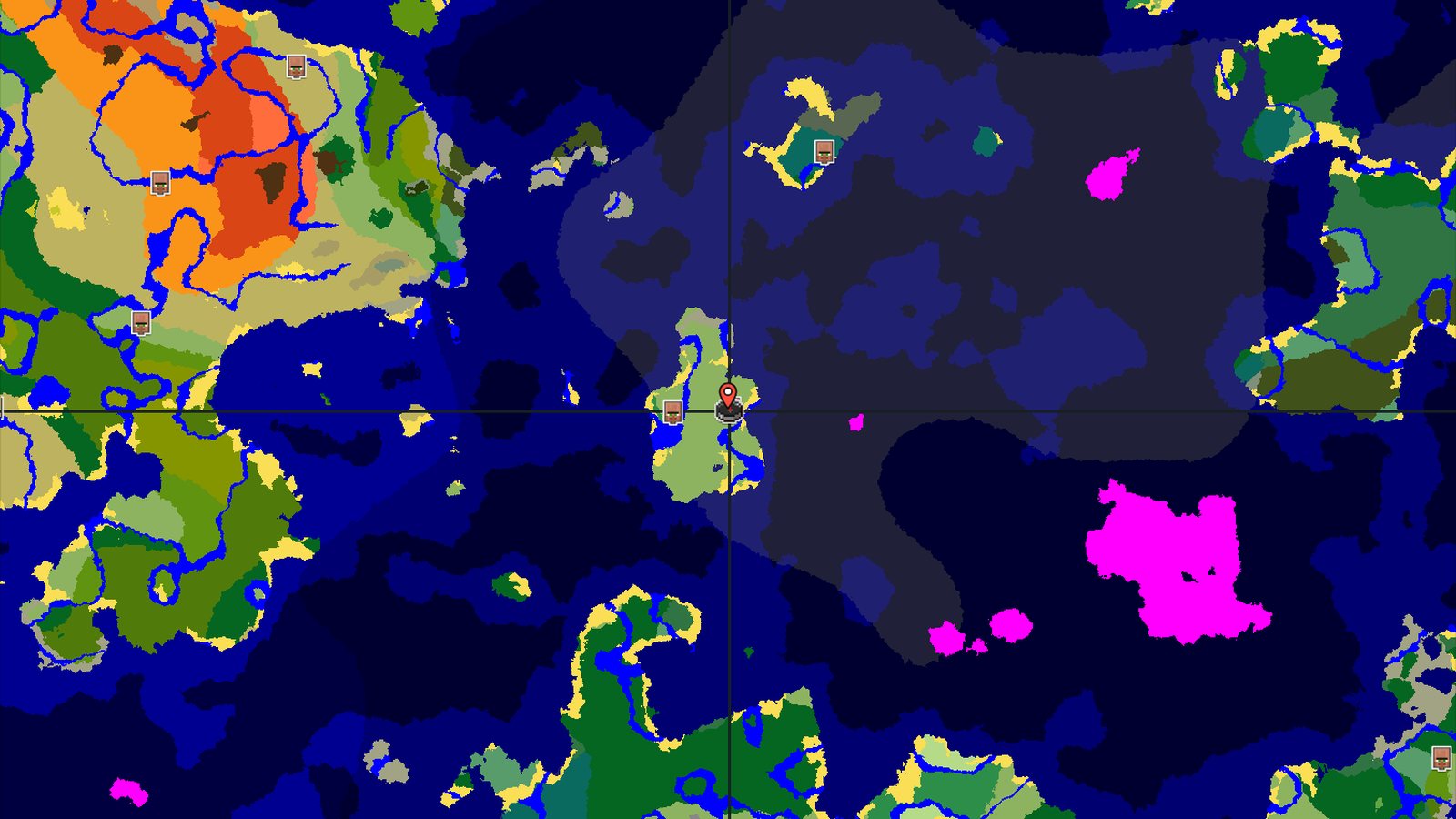 Island Spawn with a Village and Mushroom Fields — Minecraft seed preview