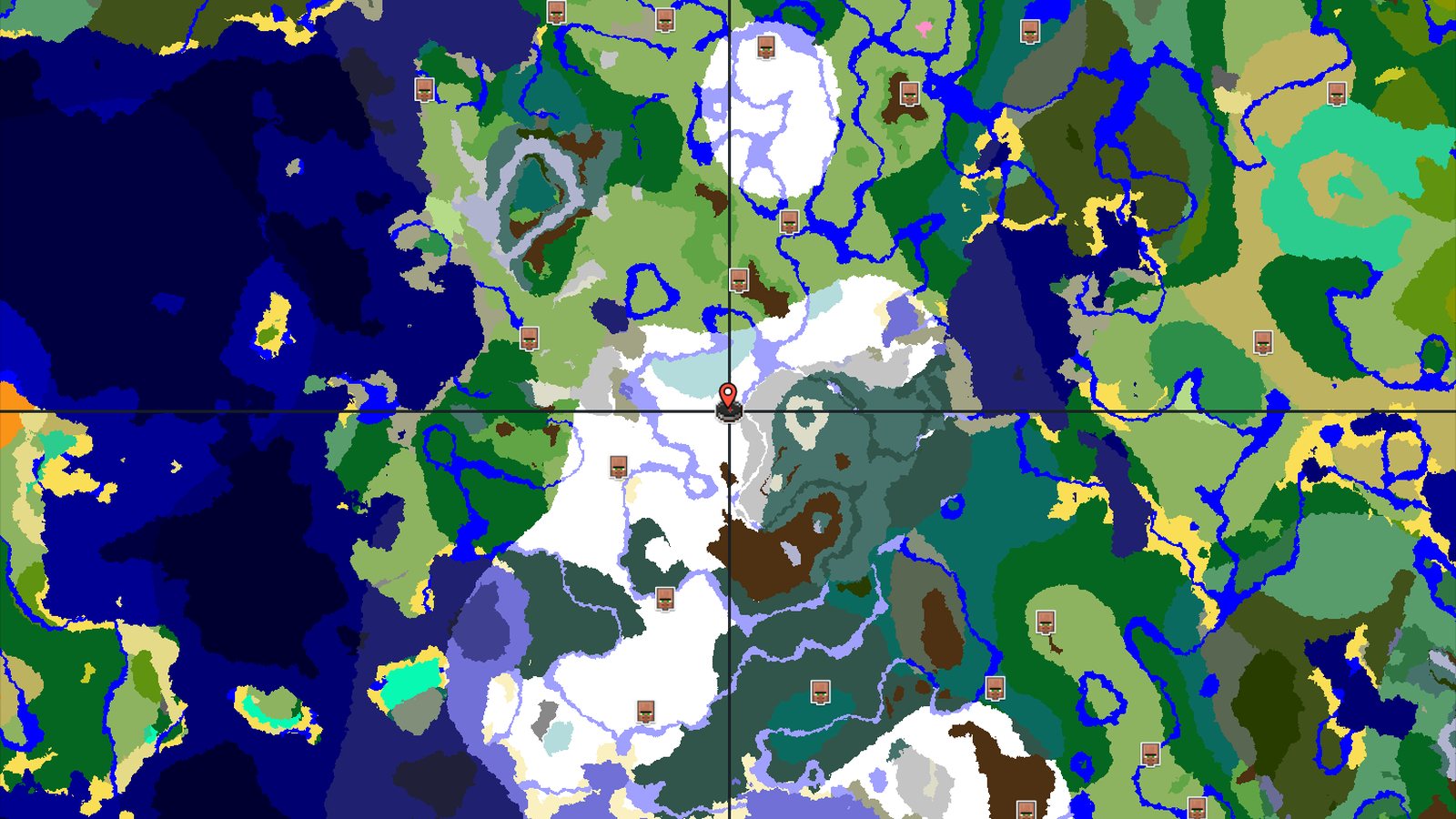 Ice Spikes Near Spawn Amidst Snowy Peaks — Minecraft seed preview