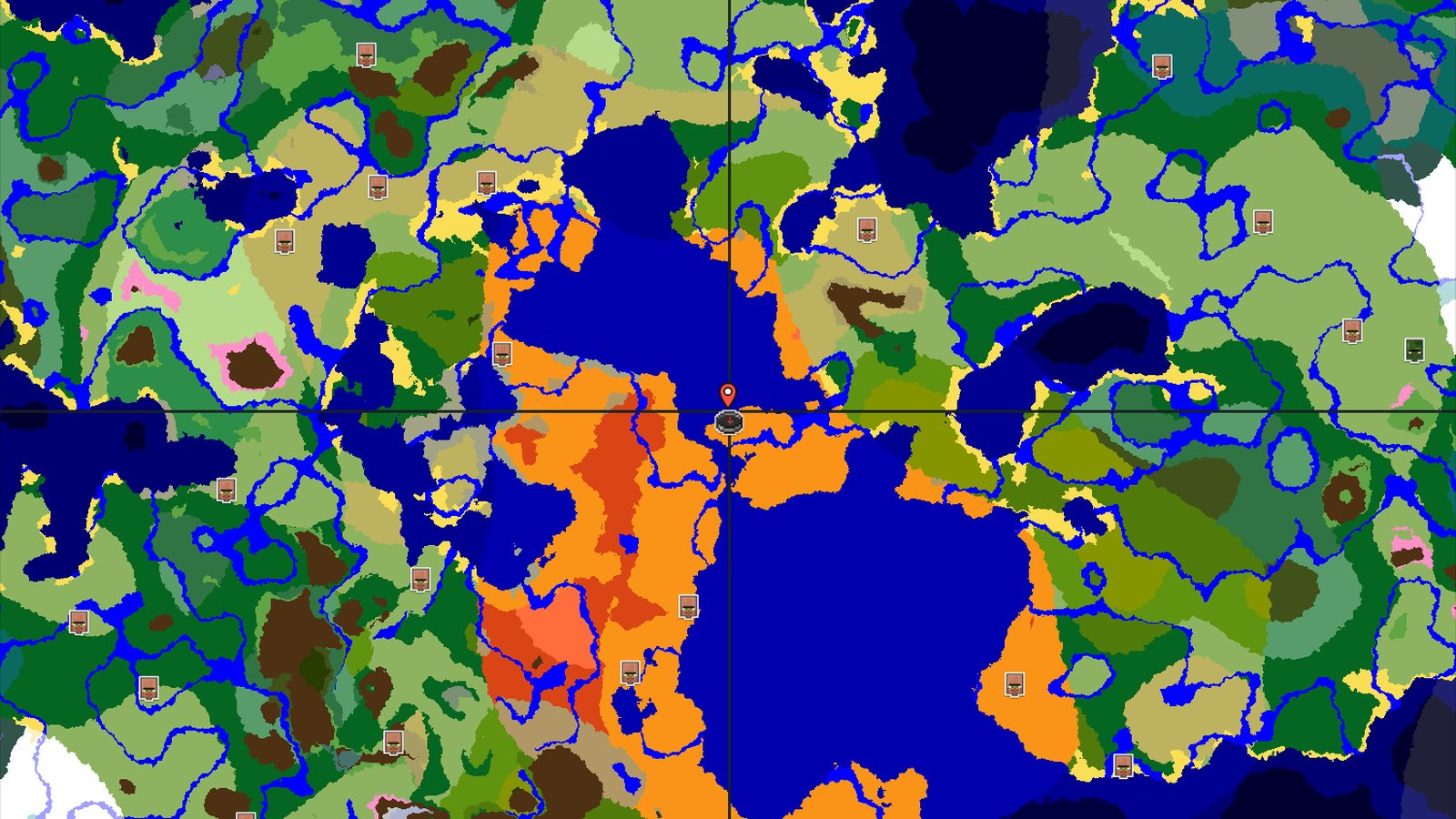 Desert and Ocean Isles with Badlands Nearby — Minecraft seed preview