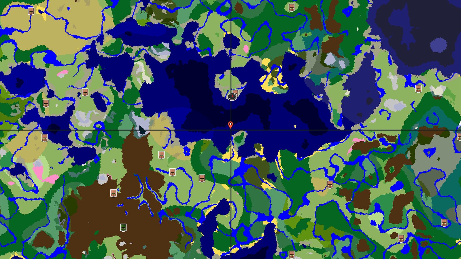 Ocean, Plains, and a Very Close Village — Minecraft seed preview