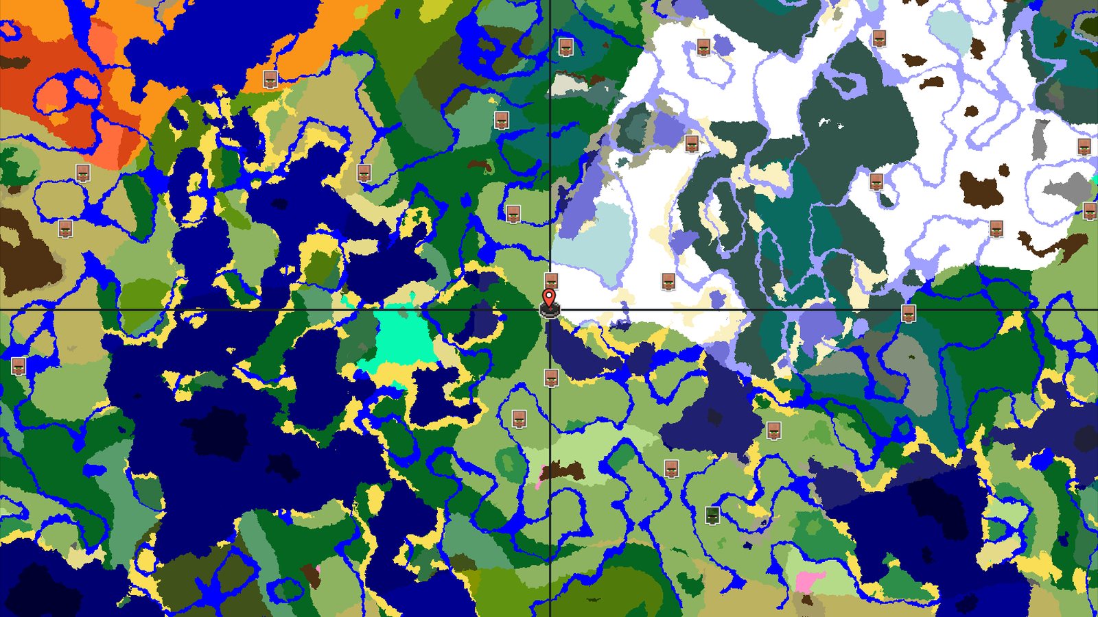Village Near Spawn with Ice Spikes Nearby — Minecraft seed preview