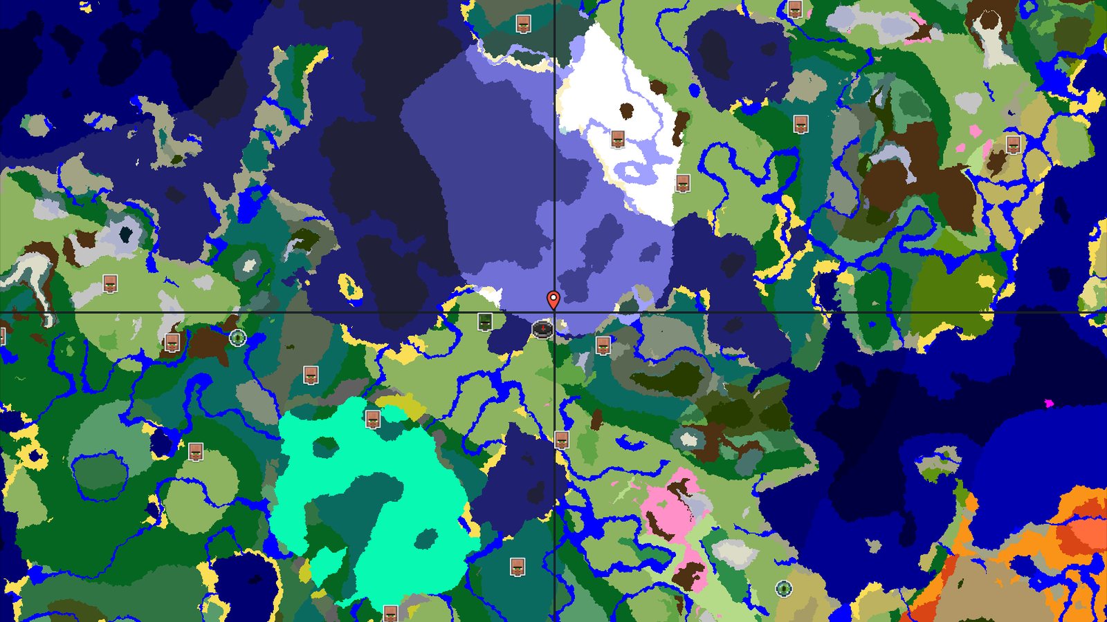 Frozen Ocean Spawn with Nearby Abandoned Village — Minecraft seed preview
