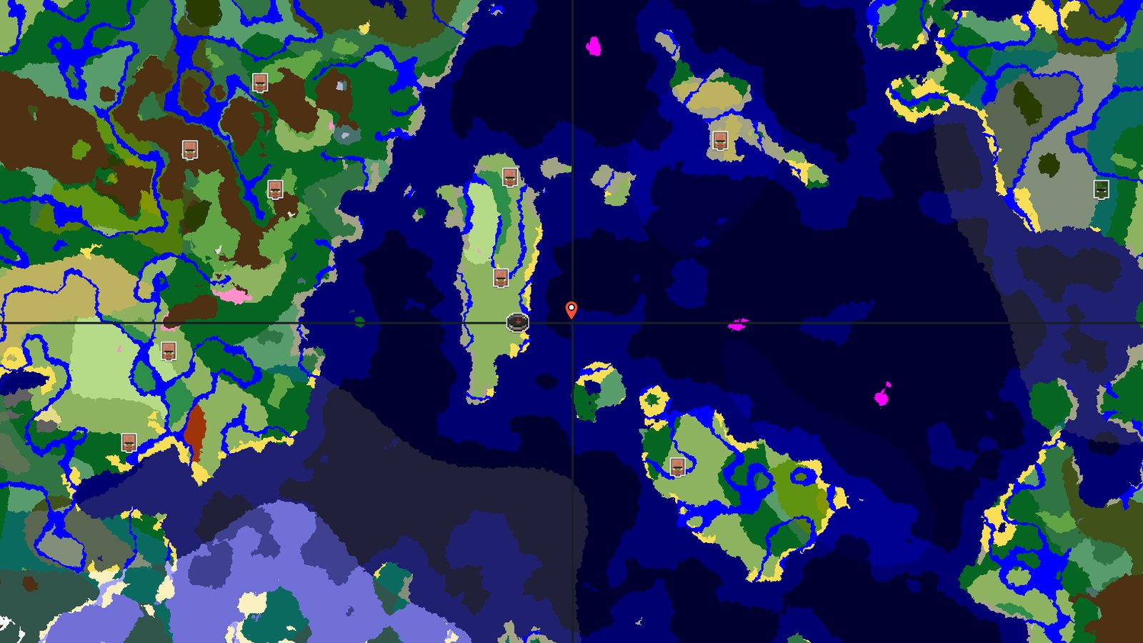 Plains Island with an On-Island Village — Minecraft seed preview