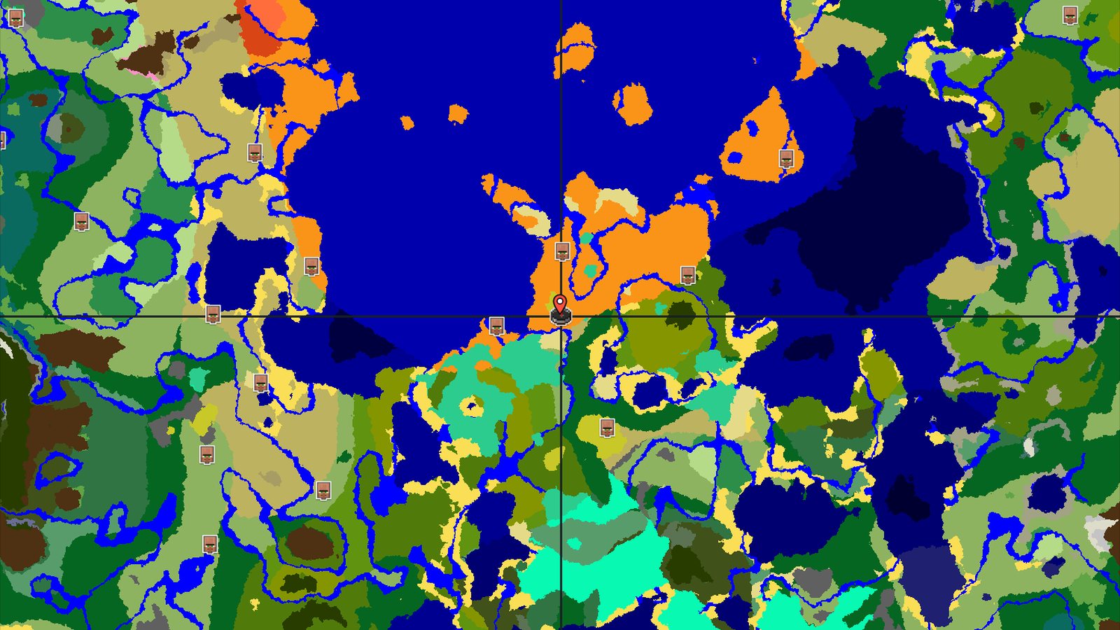 Mangrove Swamp and Jungle Near Desert Spawn — Minecraft seed preview
