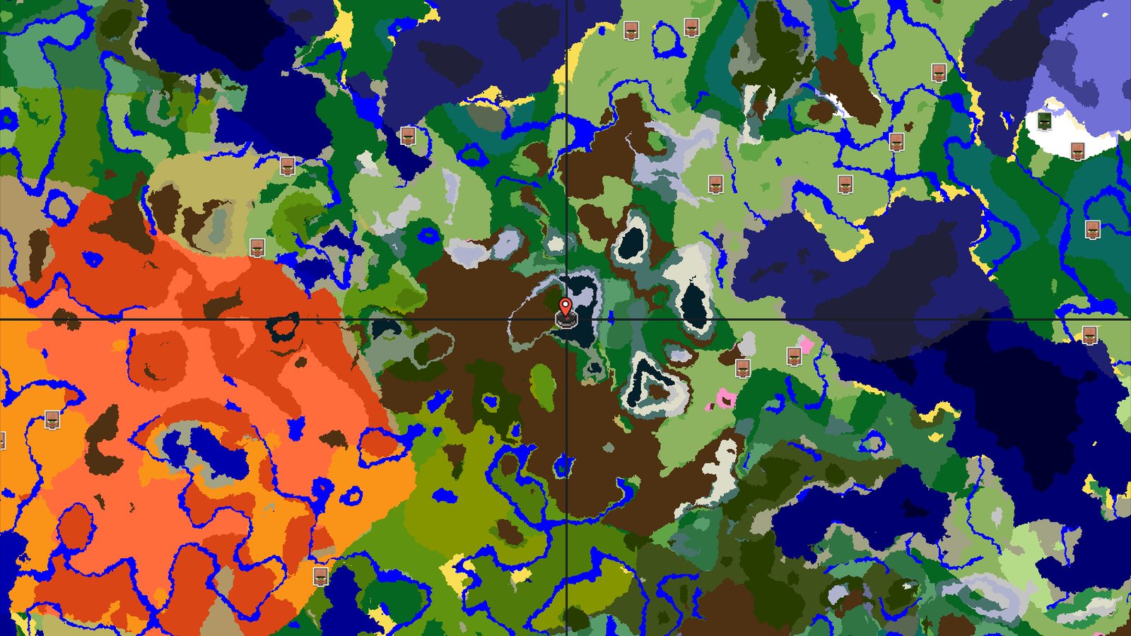 Towering Peaks and Jungles Near a Warm Spawn — Minecraft seed preview