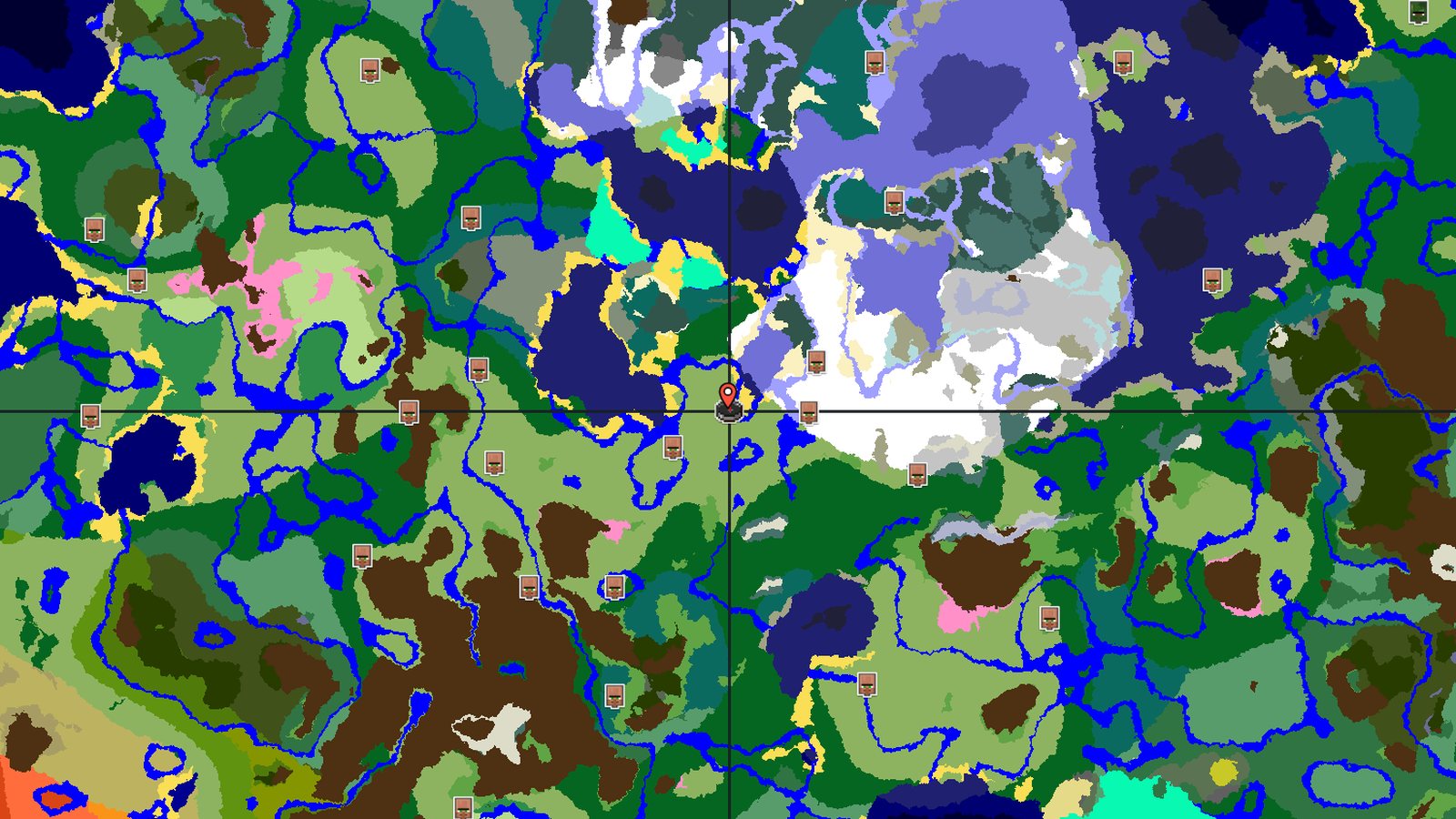 Double Village Near Ice Spikes and Cherry Blossoms — Minecraft seed preview