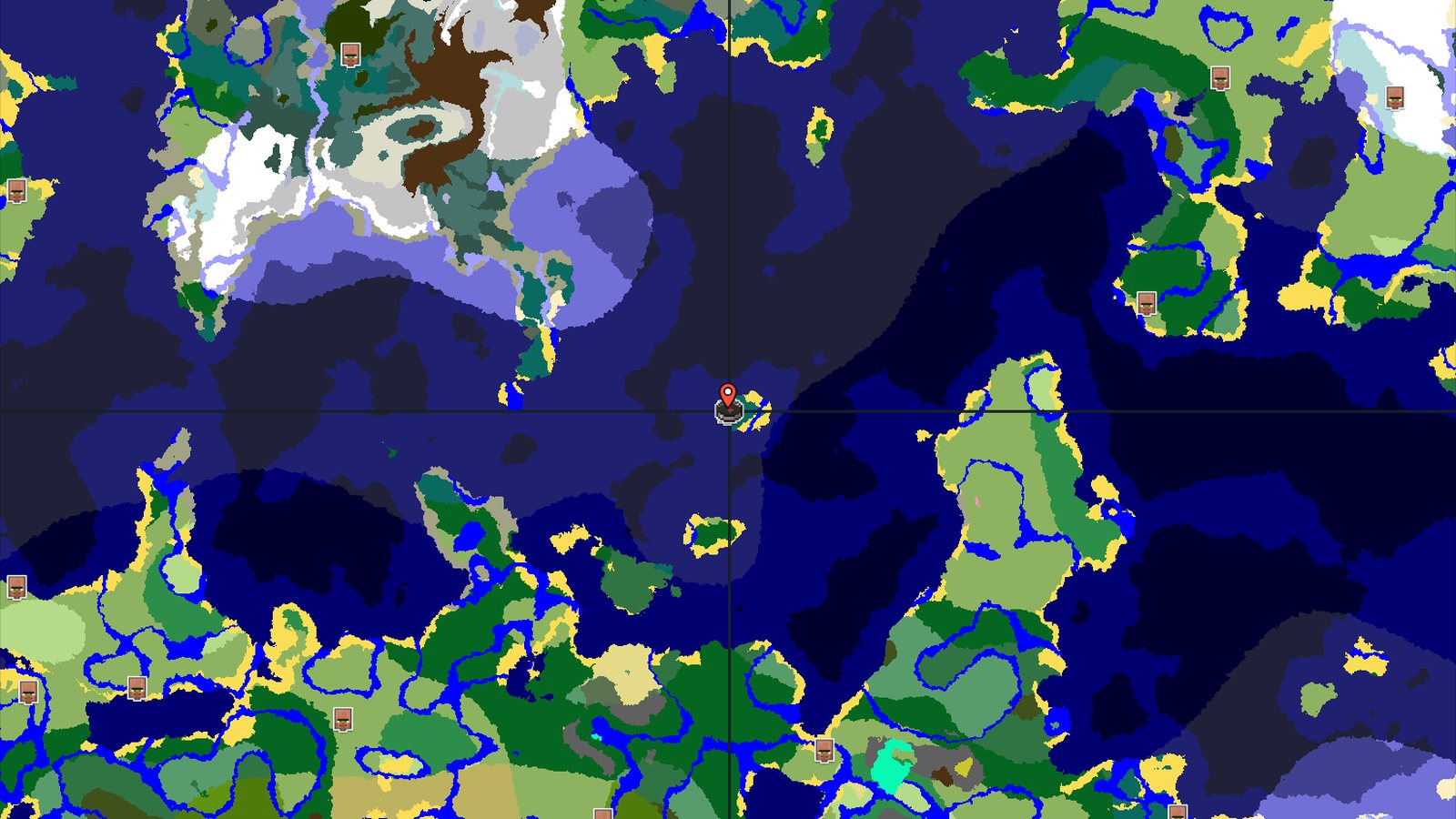 Island Taiga Spawn with Nearby Village — Minecraft seed preview