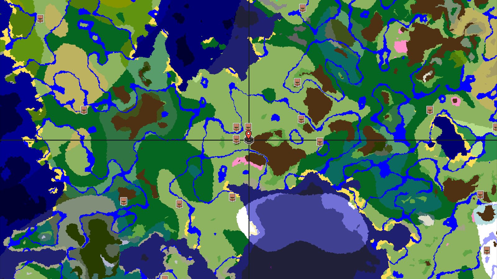 Cherry Grove and Village at Spawn — Minecraft seed preview