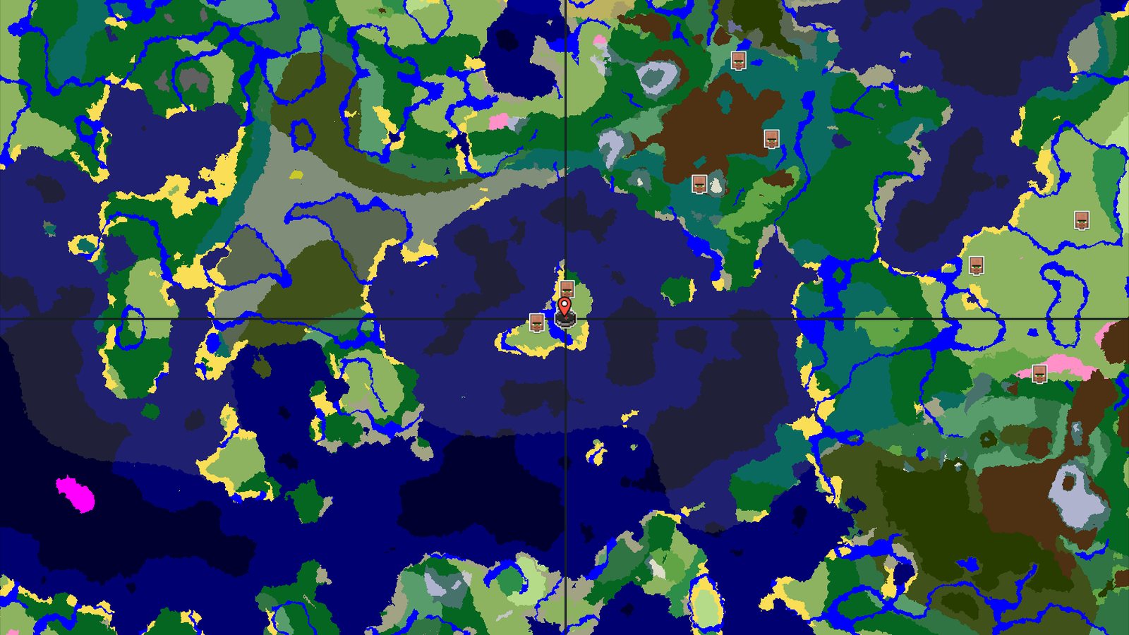 Island Spawn with a Village at Your Feet — Minecraft seed preview