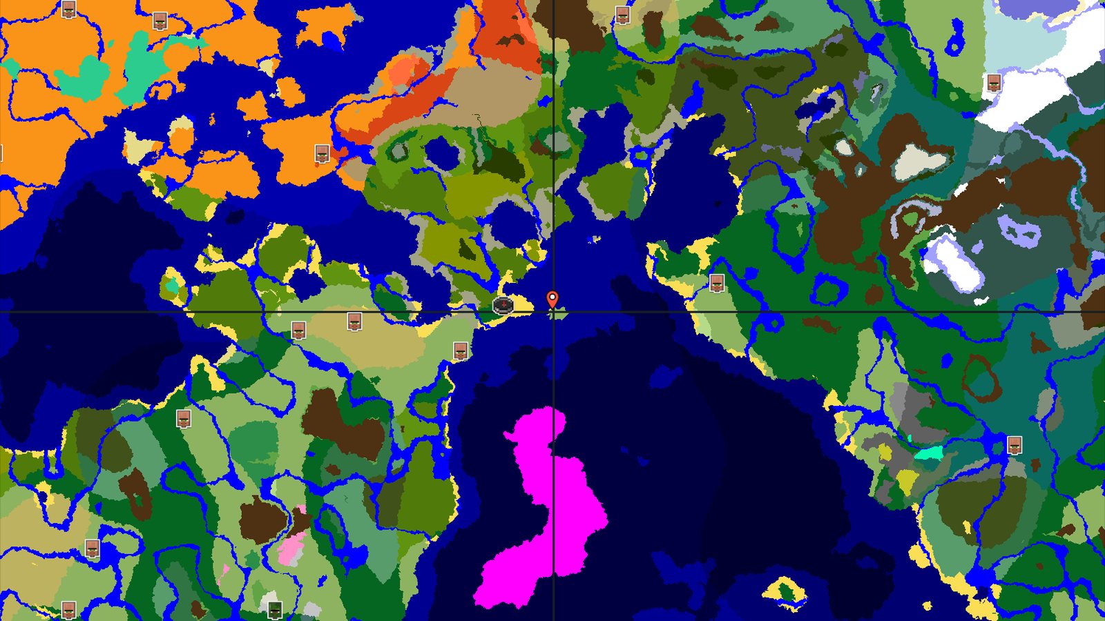 Bamboo Jungle and Ocean Ruins Near Forest Spawn — Minecraft seed preview