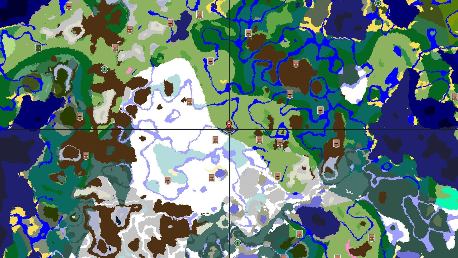 A Winter Wonderland with Icy Peaks Nearby — Minecraft seed preview