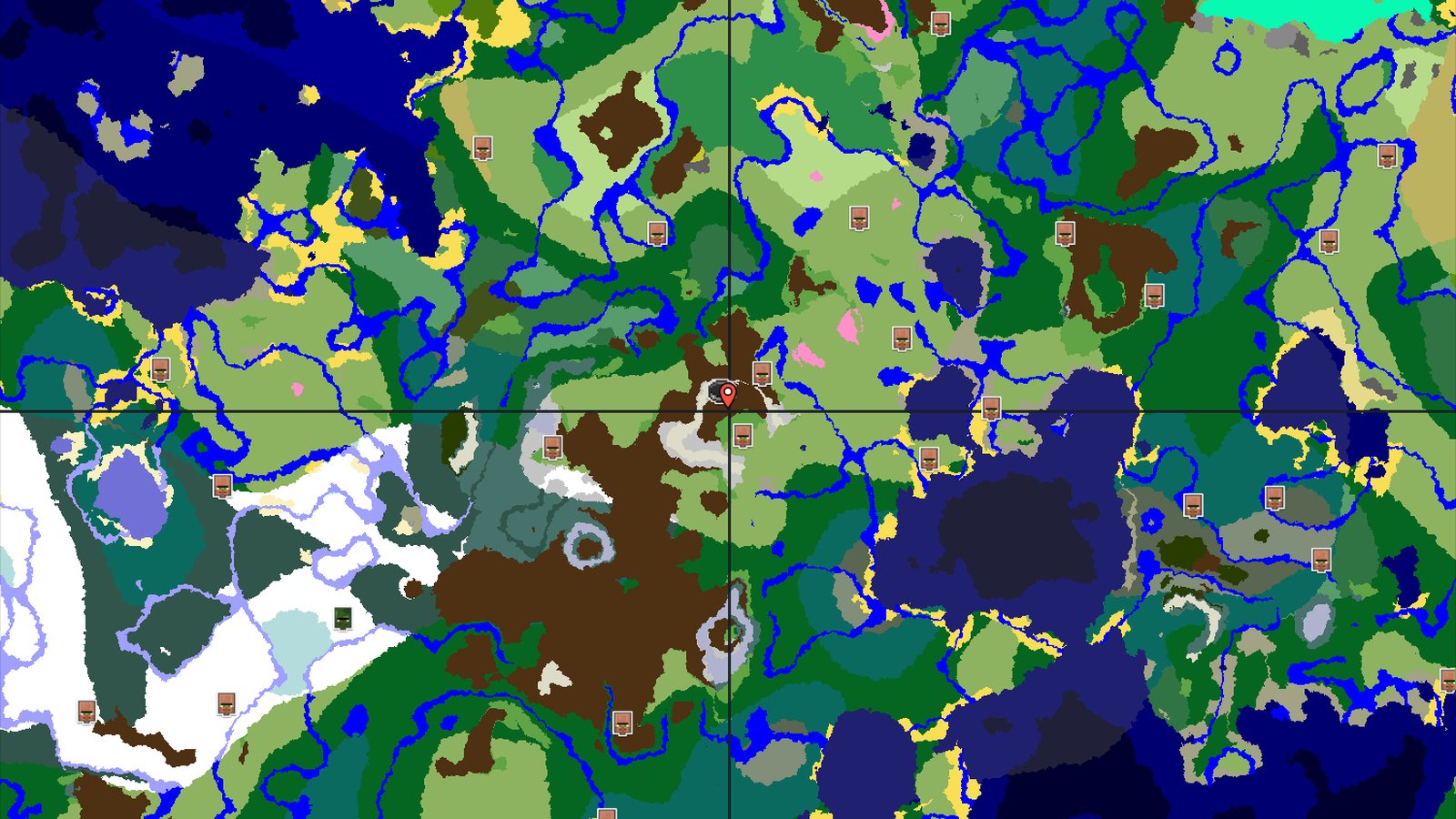 Towering Peaks and a Village Start in the Mountains — Minecraft seed preview