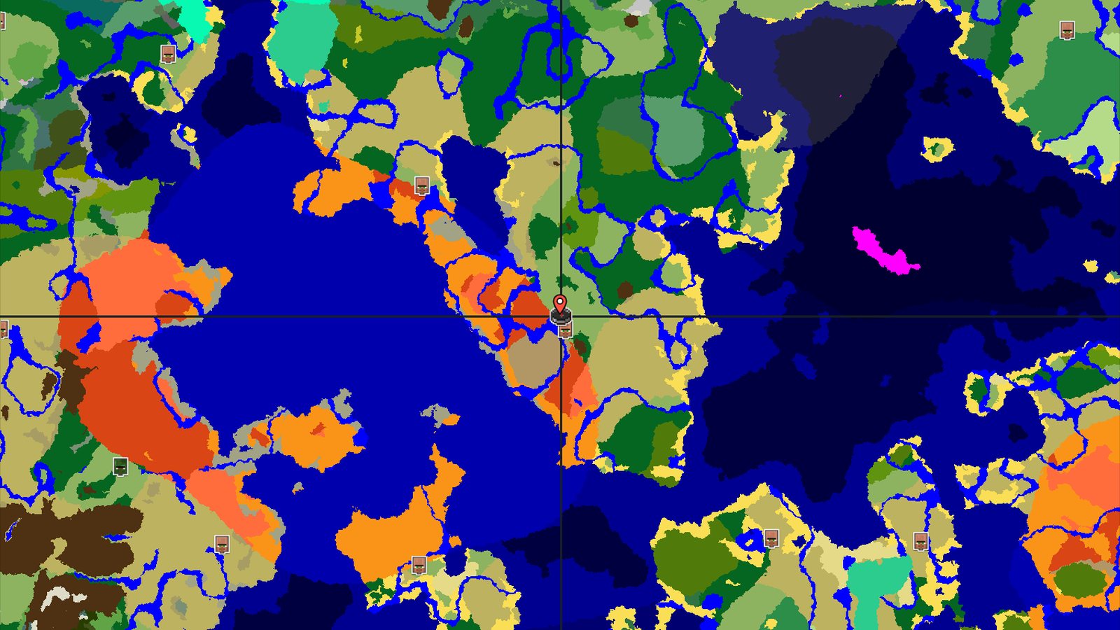 Wooded Badlands and Forest Hills Near Spawn — Minecraft seed preview