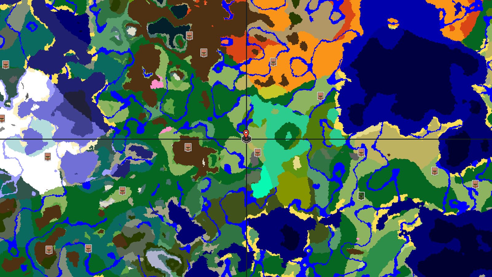 Village with Mangrove Swamp and Windswept Hills — Minecraft seed preview
