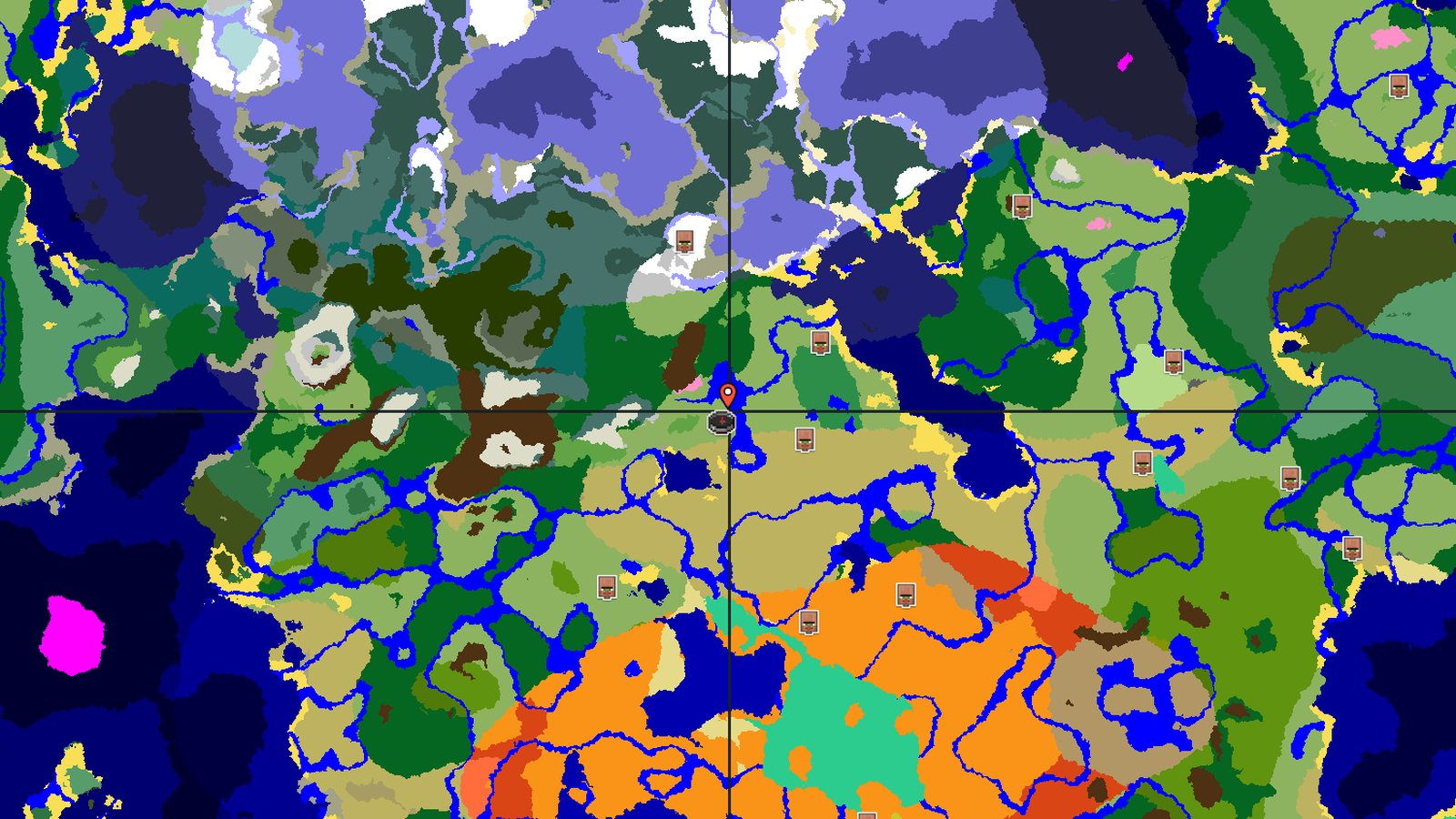 Cherry Grove Valley with Jagged Peaks — Minecraft seed preview