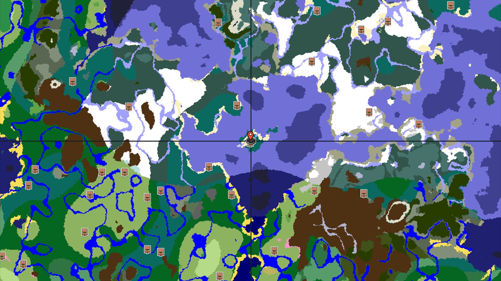 Island Spawn with a Close Village and Frozen Ocean — Minecraft seed preview