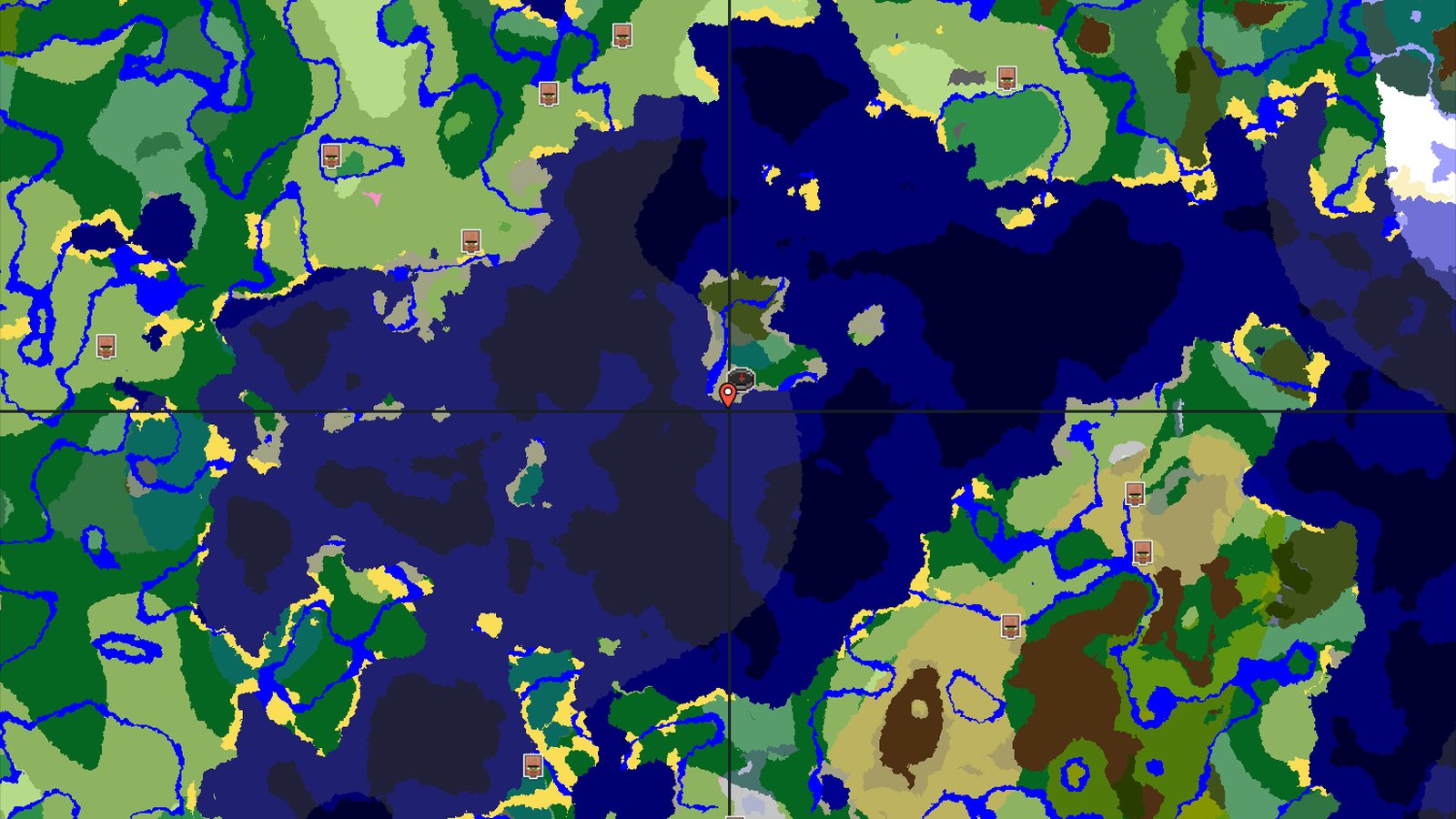 Trial Chambers and Ocean Monument Near Forest Spawn — Minecraft seed preview