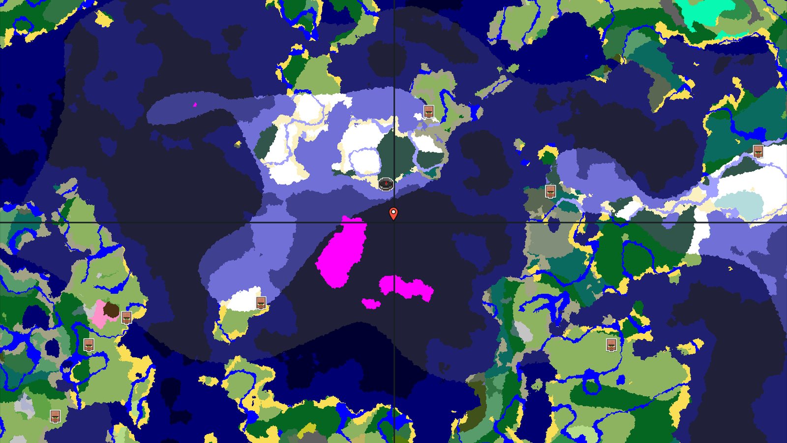 Mushroom Fields Near Spawn in an Icy Ocean — Minecraft seed preview