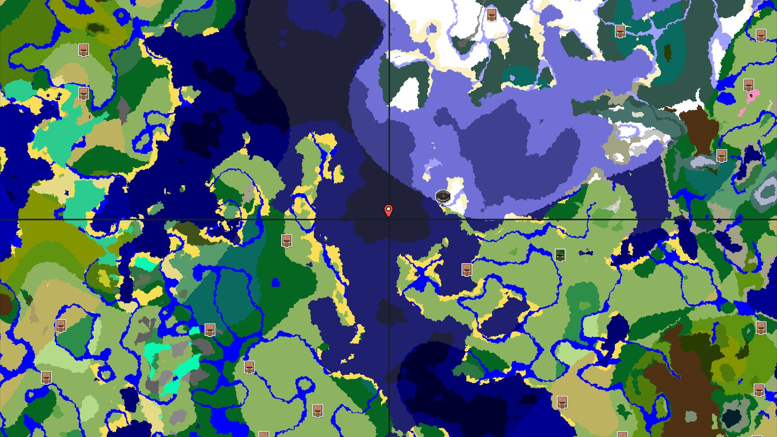 Snowy Beach Spawn with Nearby Ocean Structures — Minecraft seed preview