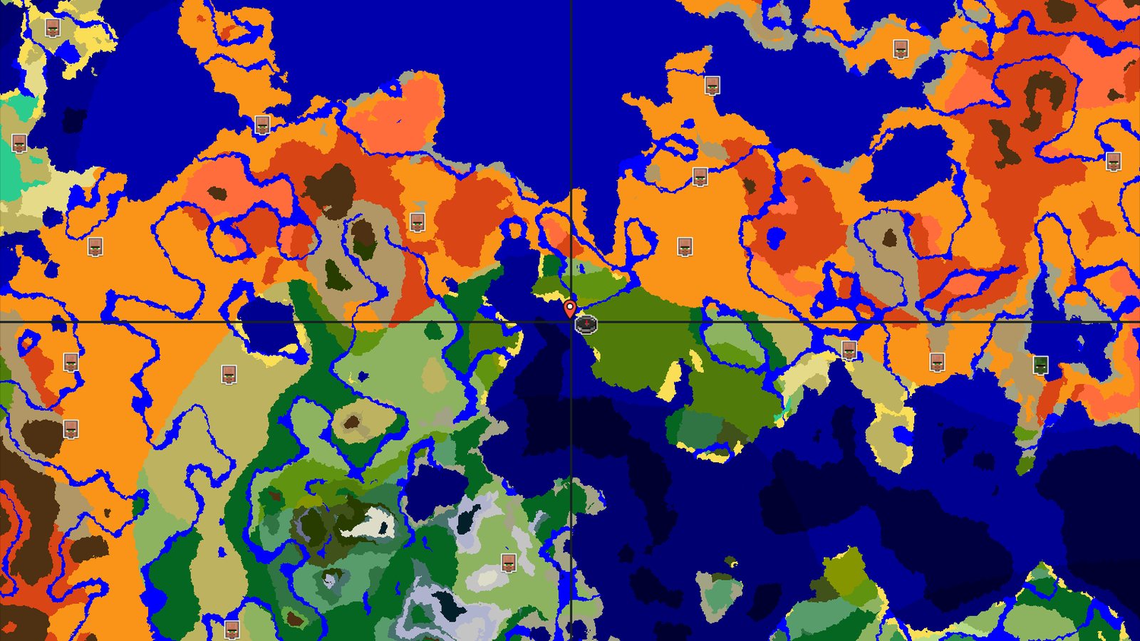 Jungle Spawn with Nearby Badlands and a Distant Village — Minecraft seed preview