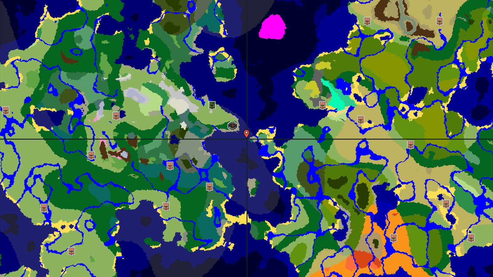 Ocean Ruin on a Peninsula Near an Abandoned Village — Minecraft seed preview
