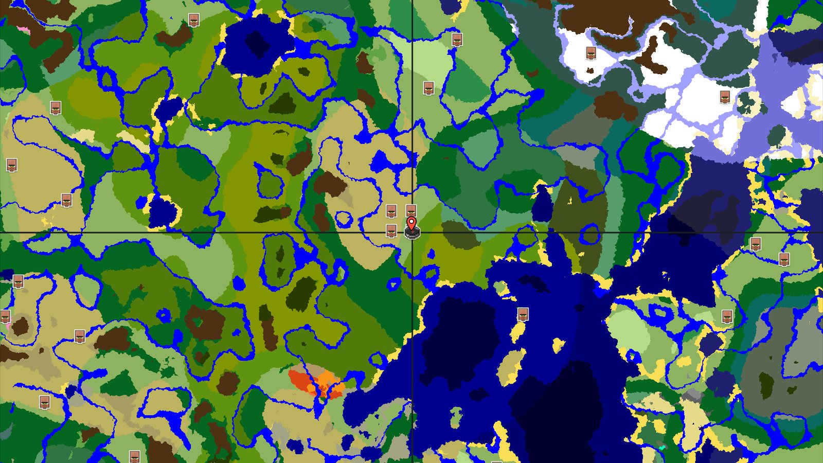 Village Start with Nearby Jungles and Savannas — Minecraft seed preview