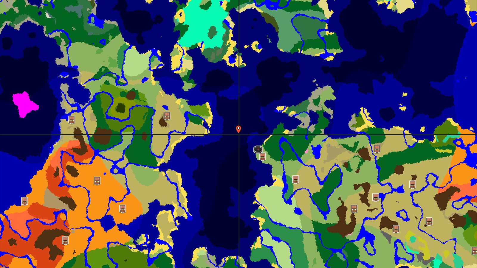 Village and Ocean Monument Near Plains Spawn — Minecraft seed preview
