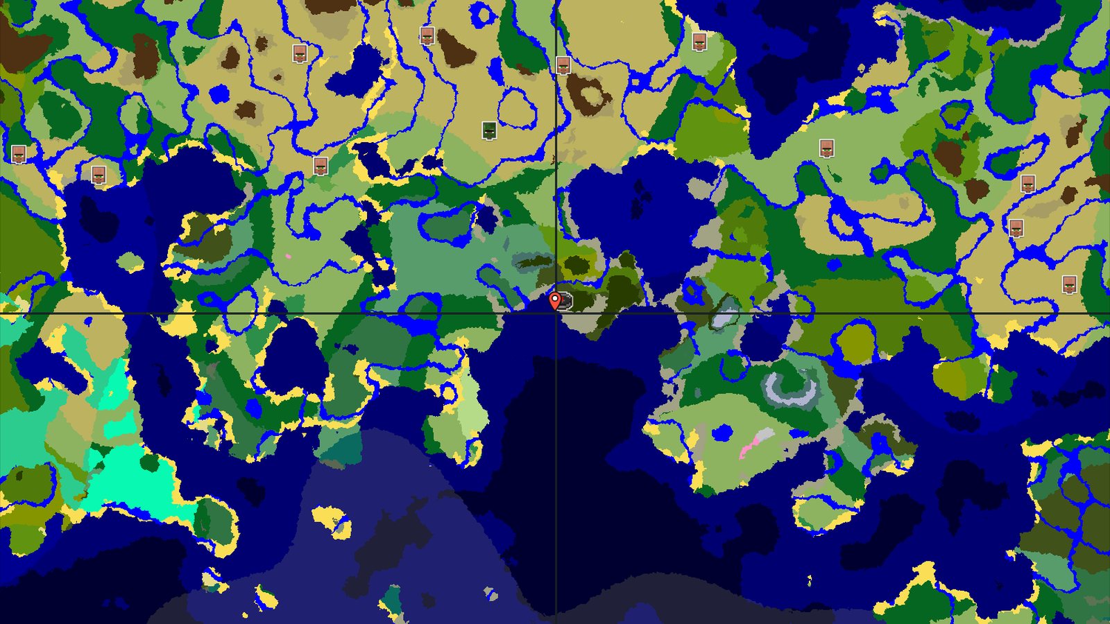 Spawn in a Dark Forest with Jungles and Oceans — Minecraft seed preview