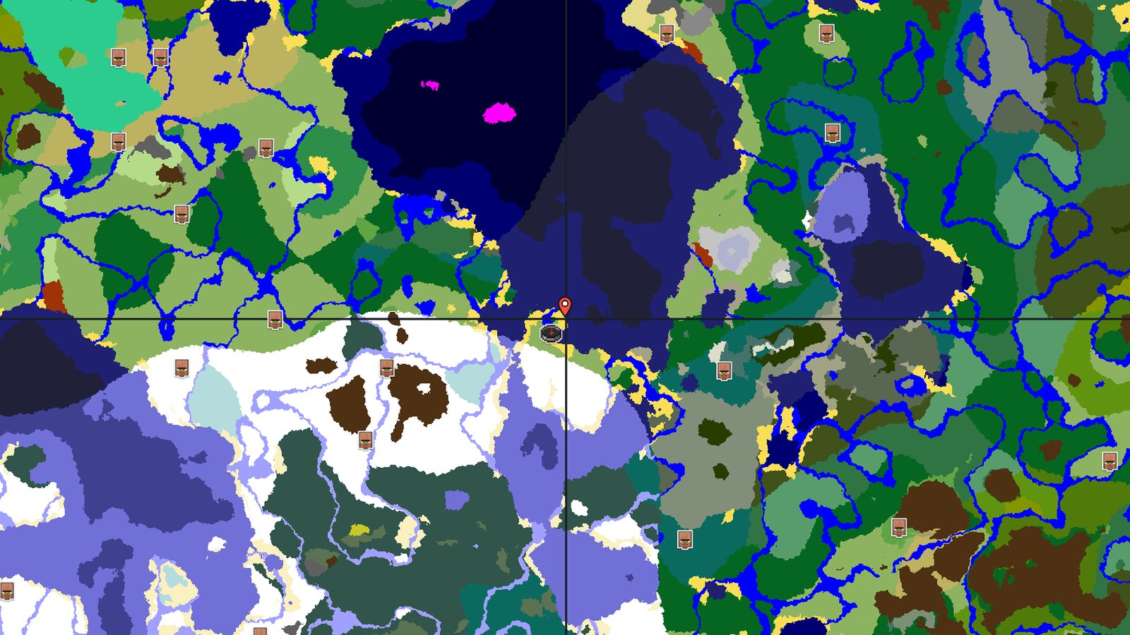 Plains and Snowy Plains Island — Minecraft seed preview