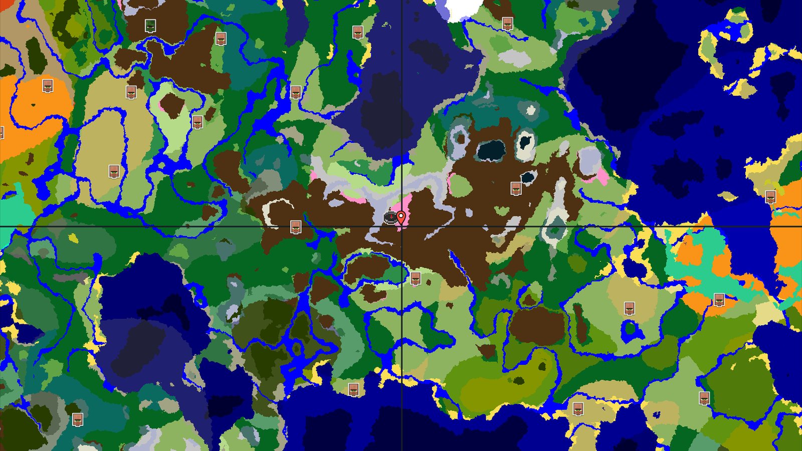 Cherry Grove Spawn Beside Snowy Peaks — Minecraft seed preview