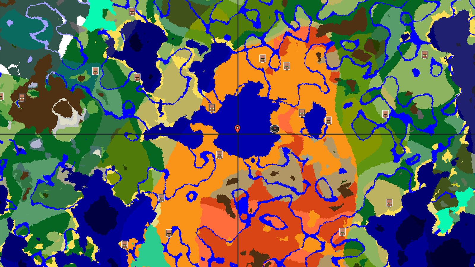 Spawn in Desert with Eroded Badlands nearby — Minecraft seed preview