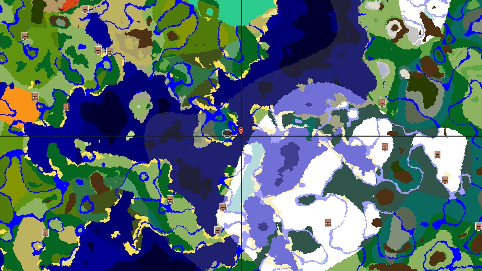 Forest Spawn with Nearby Cold Biomes and Shipwreck — Minecraft seed preview