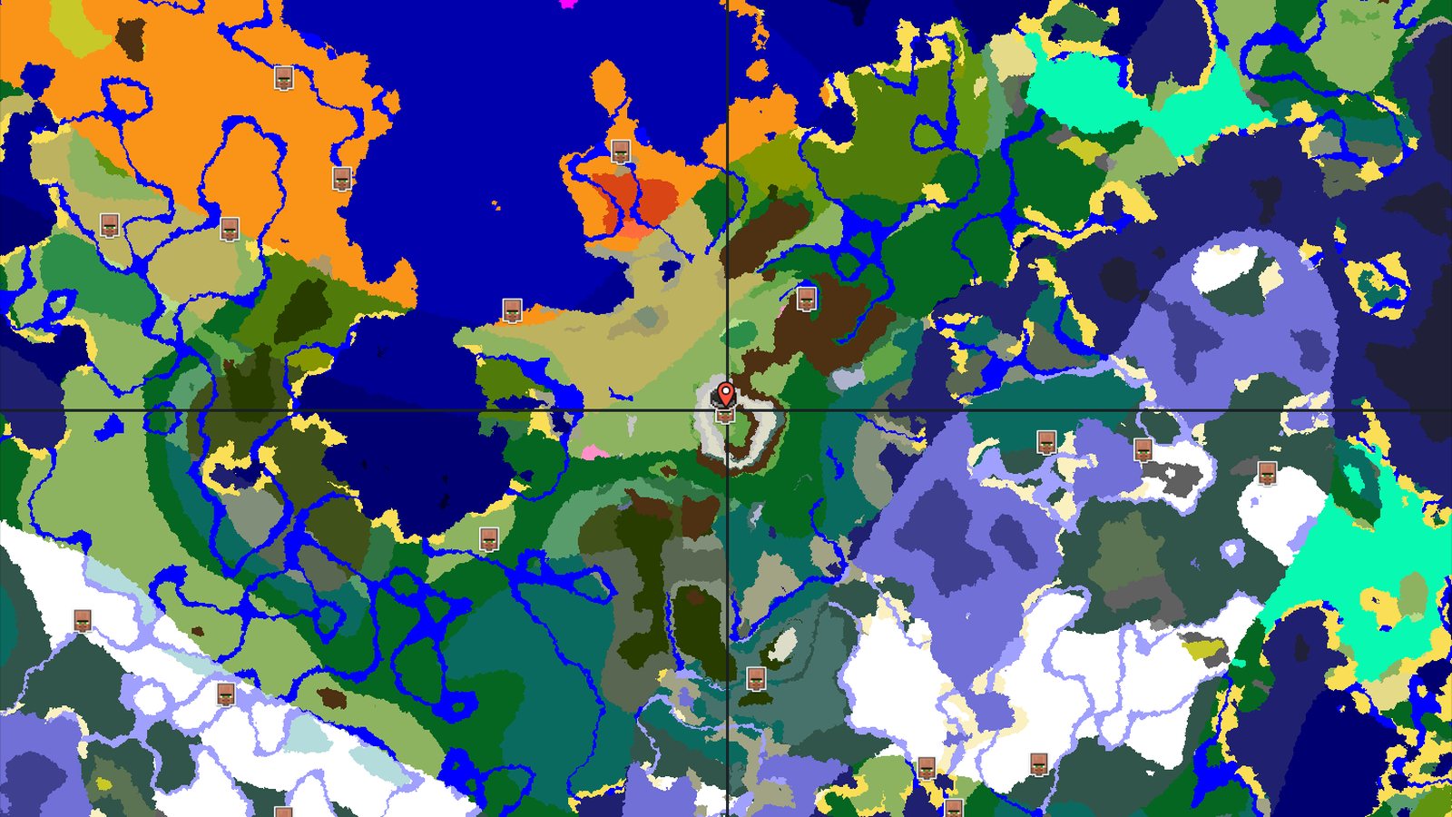 Snowy Slopes Spawn with Nearby Village — Minecraft seed preview